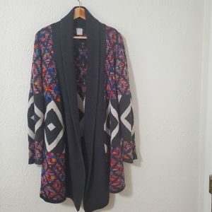 Northern Angel Women's  Open Front Long Sweater Multi-colored OS